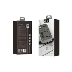 LDNIO Power Socket 3 ports, USB Chargers 6 ports Quick Charge