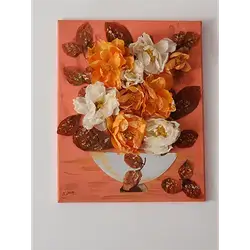 3D Flower Painting Amber
