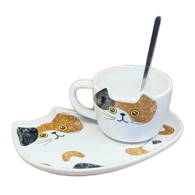 E681 Cat Face Tea Set