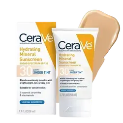 Hydrating Mineral Sunscreen SPF30 LIGHT Sheer Tint 50ml _ CeraVe