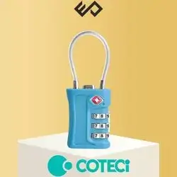 COTECi TSA Approved Luggage Lock 3 Dial Combination - Blue