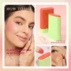 Royues Blush Stick for Cheeks and Lips- Shade: 02 Orange