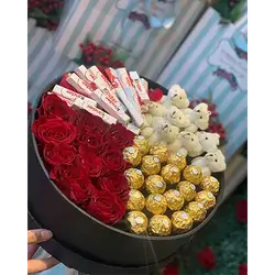 Box and Natural Flowers