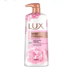 LUX Delicate Fragrance Body Wash, Soft Rose, 2x Moisturizing Essence, with 4D Hyaluronic Acid, 700ml
