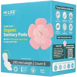HI LIFE FLOW EASY ORGANIC PADS 8 COUNT