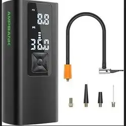 AMPBANK Tire Inflator Portable, AT003 Air Compressor for Car Tires, Tire Inflator 150PSI with 6000mAh Battery, Pressure Gauge & LED Screen, Auto Air Pump for Car, Motorcycle, Bike, Ball