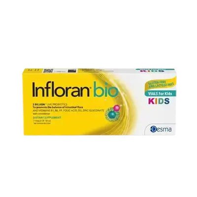 Infloran Bio Plus Zinc KIDS 7 Vials of 10ml _ Desma