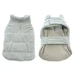Dog jacket corduroy grey Small