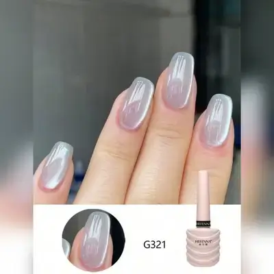 HEFENNA 1pc 10ml Crystal Cat Eye Gel Nail Polish - Shade: G321