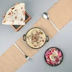Meat Quraw And Salad And Bread