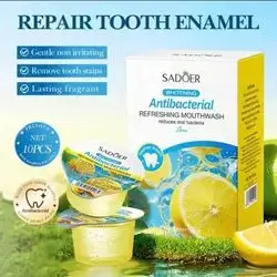 whitening antibacterial refreshing mouthwash reduce oral bacteria lemon flavor 13ml *10pcs