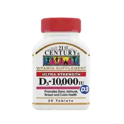 Vitamin D3 10,000IU 30 Tablets _ 21ST CENTURY
