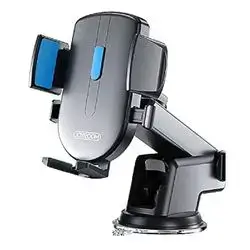 Joyroom JR-OK3 Suction Cup Car Phone Holder 360° Full Rotation, Compatible for 4-6.7 inch - Black&Bl|12 Months Warranty