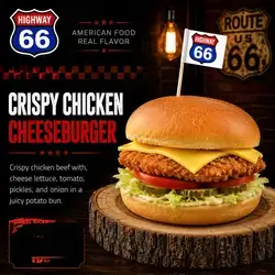 Crispy Chicken Cheese Burger