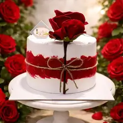 Valentine’s Cake Inside Vanilla Flower Model