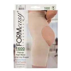Shapewear Pop-Up High Waist Long Leg Shaper Large Beige 1600 _ Formeasy