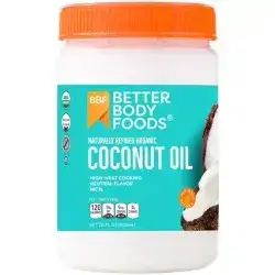 BetterBody Foods Organic, Naturally Refined Coconut Oil , All Purpose Oil for Cooking, Baking, Hair and Skin Care
