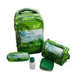 Flamingo School Bag With Tyer 5 Pcs