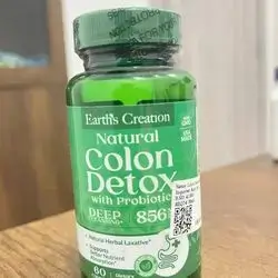 earths creation natural colon detox with probiotic 60 capsules