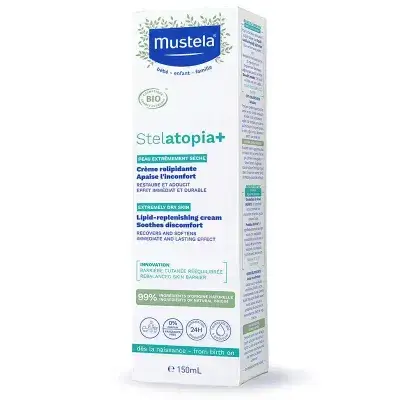 Mustela Stelatopia+ Lipid Replenishing Cream - 150ml | موستيلا كريم معوض للدهون و مقاوم للحكة - 150 مل