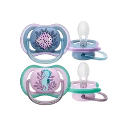 Ultra Air Pacifier 6-18m Sensitive Skin Girl _ Avent Philips