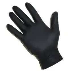 gloves nitrile black powder free