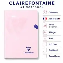 Notebook ,French ( A4) Size,96 pages.
