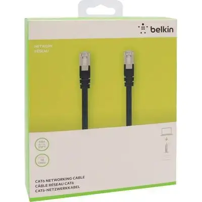 Belkin A3L981BT10MBKHS 10 M Cat 6 Snagless RJ-45 (M) to RJ-45 (M) Patch Cable