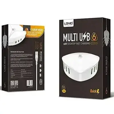 LDNIO A6801 6-Port USB Desktop Charger
