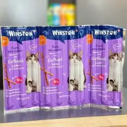 Winston Stick Poultry & Liver & Cat Grass 10Pcs