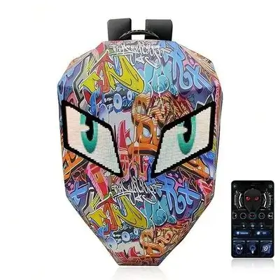 Led Rider Backpack Head Rainbow Colors