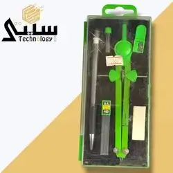 Set Compass Square Set Eraser +Ball pen green