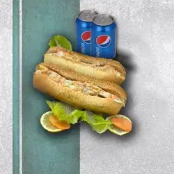 2 Francesco sandwiches and 2 Pepsi