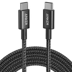 Anker New Nylon Usb-C To Usb-C Cable 6Ft 60W Braided Black
