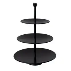 Food Stand 3 Layers Matt Black