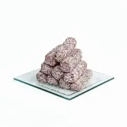 Turkish delight fitil by pistachios and coconut flavour of pomegranate