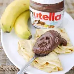 Crepe with Banana , Nutella , Kinder and KitKat