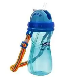 Optimal Wide Neck Silicone Straw Bottle 400ml