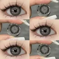 1 Pair Soft Colored Contact Lenses With Large Diameter And Annual Replacement Cycle For Natural And Comfortable Wearing On Daily And Dating Occasions Pattaya Gray