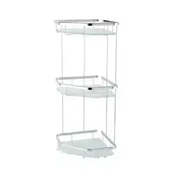 3 Tier Corner Glass Sponge Holder 22*22