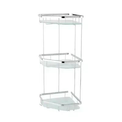 3 Tier Corner Glass Sponge Holder 22*22