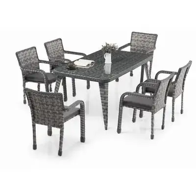 Merlin Table And 8 Chairs Set 100*230 Cm