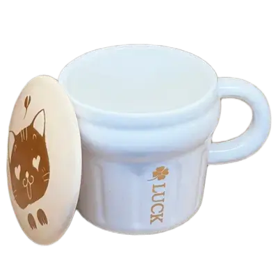 Cute Ceramic Cup with Lid