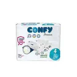 Confy Premium Baby Diaper Maxi No 4 7-14 Kg 32 Pads