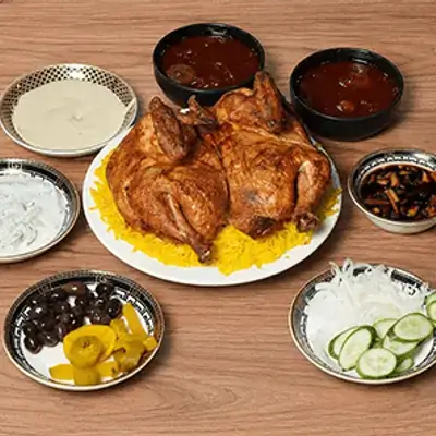 Half Grilled Chicken over Rice