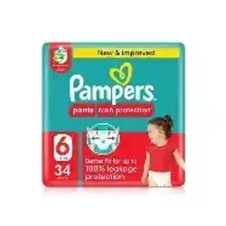 PAMPERS 6 PANT 34PCS