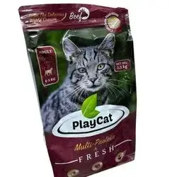 Dry Play Cat Food For Adult Cats With Meat Flavor - 1.5 Kg