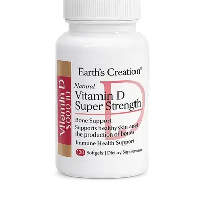 Earth Creation Natural Vitamin D 5000IU Super Strength