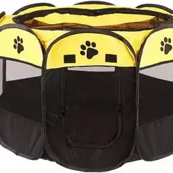 Pet Playpen - Yellow 70cm