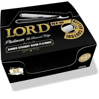 Lord Platinum Straight Disposable Razors 12 x 50-Pieces